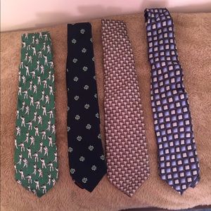 4 never worn ties-golf, st patty’s theme, 2 dress.